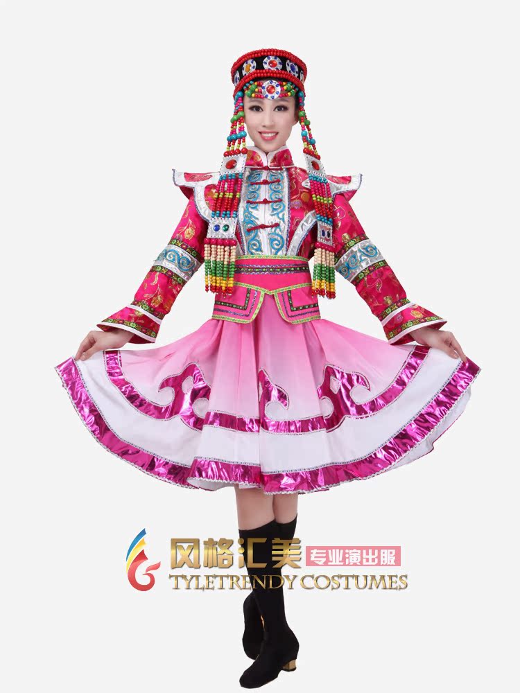 蒙古舞蹈服饰,蒙古舞蹈演出服装,蒙古盛装