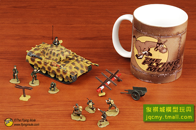 【新款 FOV 1:72 二战 德军豹式坦克G型 配兵人