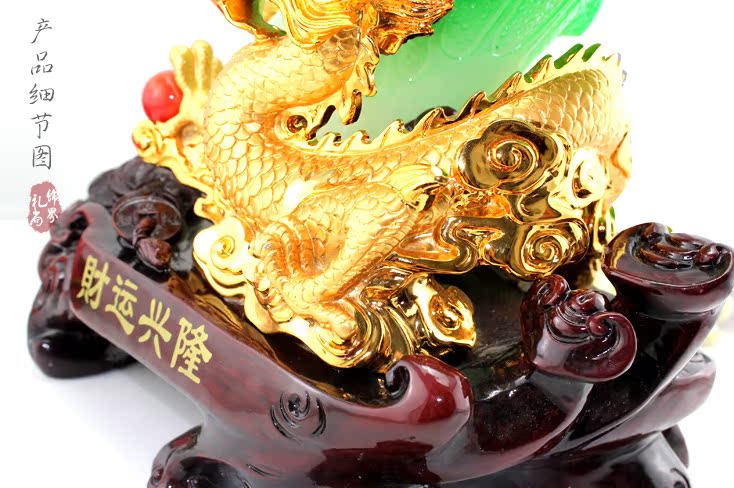 财运兴隆 促销工艺礼品 龙缠白菜 工艺装饰礼品 镇宅招财开业礼品