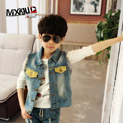 童装春装2014新款<em>儿童背心</em>大童<em>马夹</em>春秋款韩