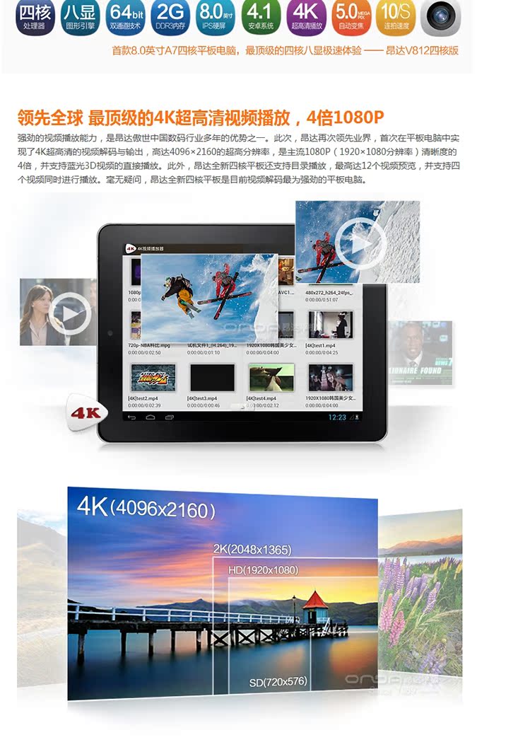 Планшет Onda V812 (16G) IPS 2G Планшет Onda V812 (16G) IPS 2G