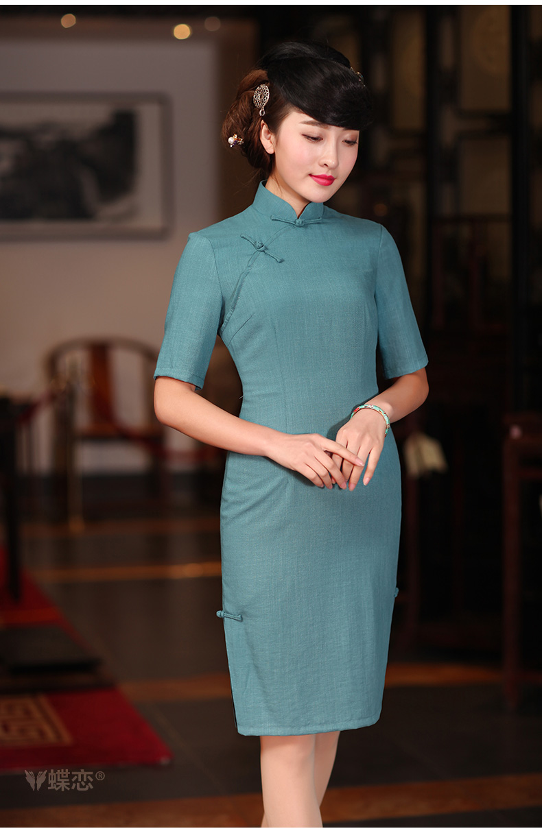 The Butterfly Lovers 2015 Summer new improved stylish cheongsam dress retro long Tang Dynasty Chinese qipao daily 51219 Cyan S picture, prices, brand platters! The elections are supplied in the national character of distribution, so action, buy now enjoy more preferential! As soon as possible.