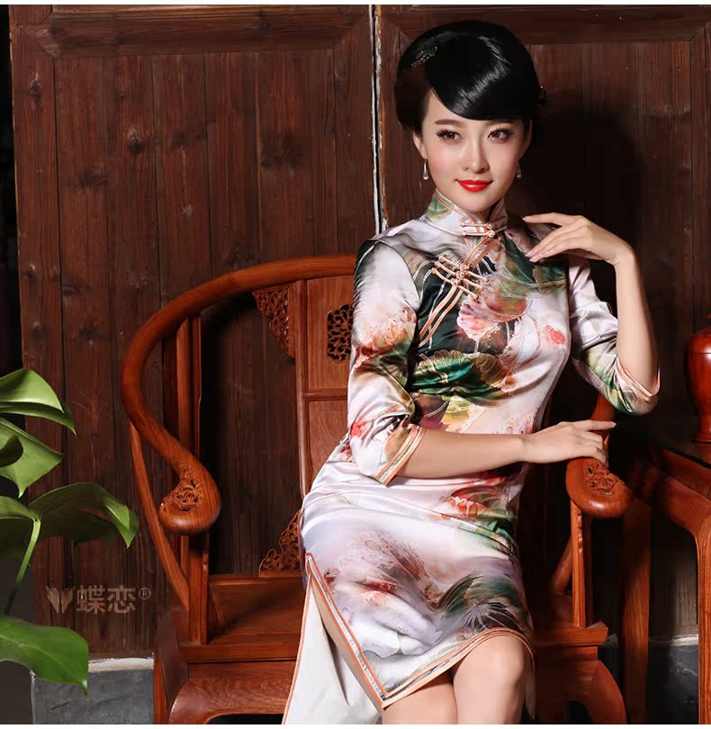Butterfly Lovers 2015 Autumn new stylish improved long length of Foday Sankoh silk cheongsam dress in the retro cuff qipao 49135 figure L picture, prices, brand platters! The elections are supplied in the national character of distribution, so action, buy now enjoy more preferential! As soon as possible.