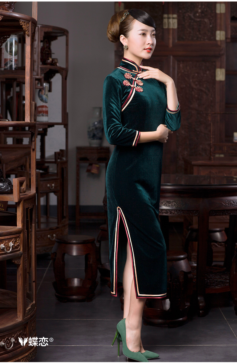 Butterfly Lovers 2015 spring new improved retro style velour cheongsam dress 49,059 MOSS XXL pictures, price, brand platters! Elections are good character, the national distribution, so why buy now enjoy more preferential! Health