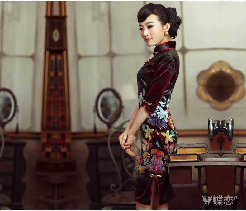 Butterfly Lovers 2015 autumn in new, improved cuff and stylish qipao cheongsam dress daily slimming velour robes 47004 figure - 10 days pre-sale prices, pictures, L brand platters! The elections are supplied in the national character of distribution, so action, buy now enjoy more preferential! As soon as possible.
