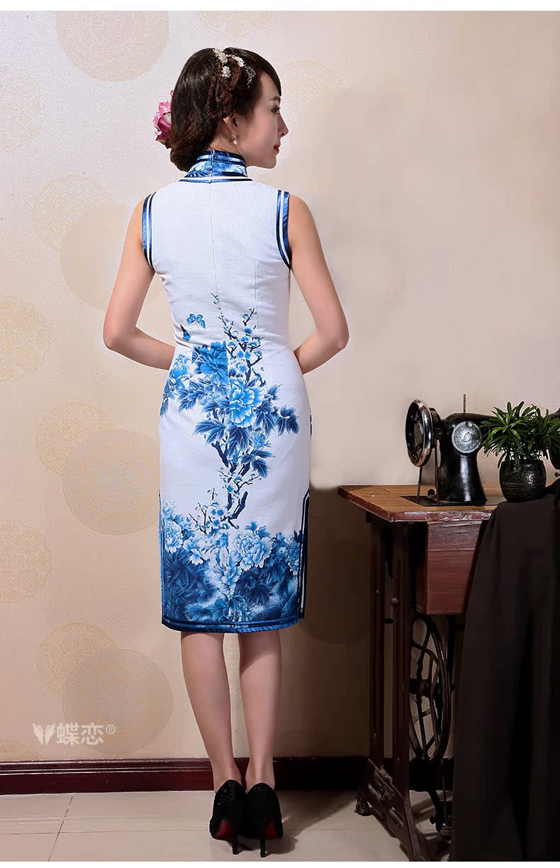 The Butterfly Lovers 2015 Summer new porcelain cotton linen improved stylish cheongsam dress retro-day short-sleeved qipao S picture, prices, brand platters! The elections are supplied in the national character of distribution, so action, buy now enjoy more preferential! As soon as possible.