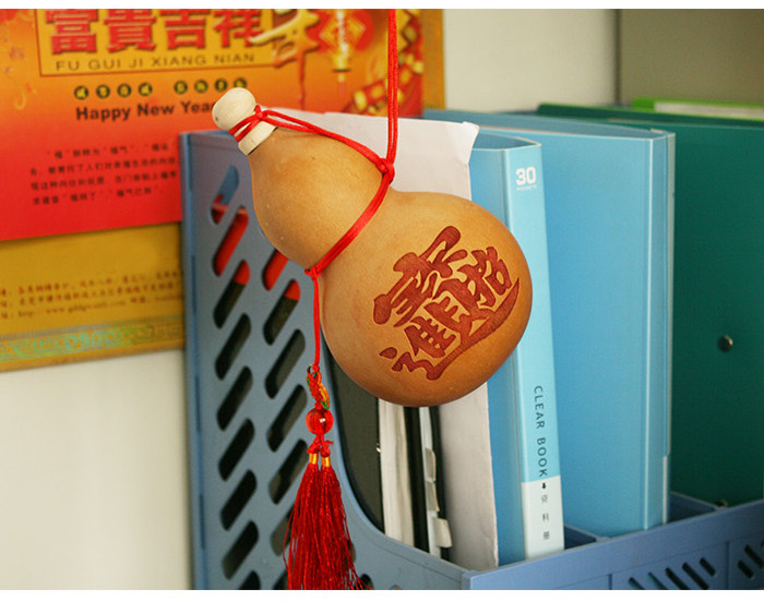 Highest good is like water natural gourd pendant Medallion opening large wine gourd Feng Shui lucky zhenzhai decoration 0020