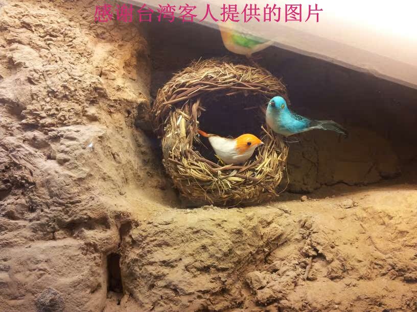 手工草编鸟巢 草编鸟窝鸟笼 小鸟仓鼠用品花园