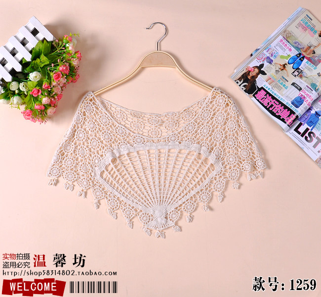 2012新款百搭<em>镂空</em>针织衫<em>小马甲</em>小外套小披肩
