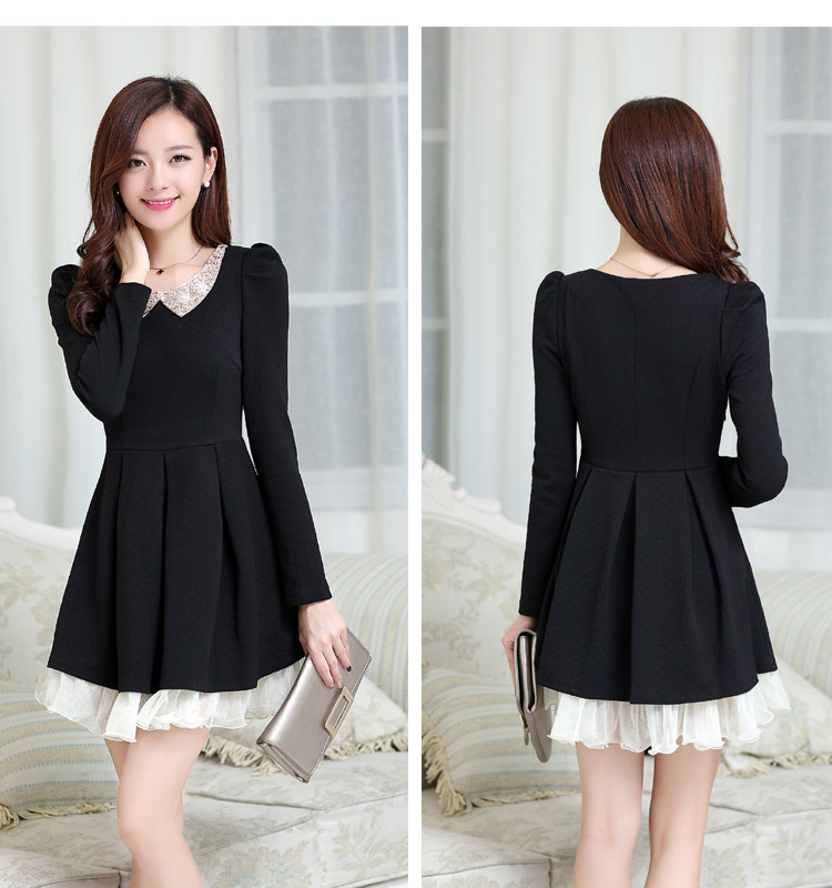 阿依莲2014新款<em>少女连衣裙</em>秋季<em>少女装</em>韩版高