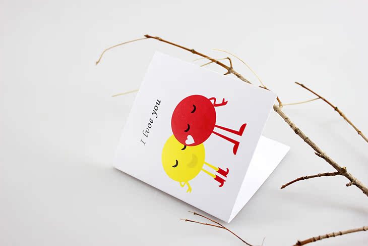 【创意贺卡情人节卡片 情侣卡 留言卡 巧克力卡