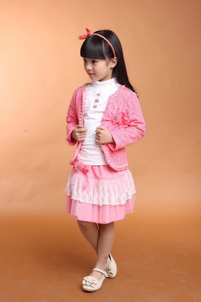 133 child Princess skirt lace suit baby spring jacket
