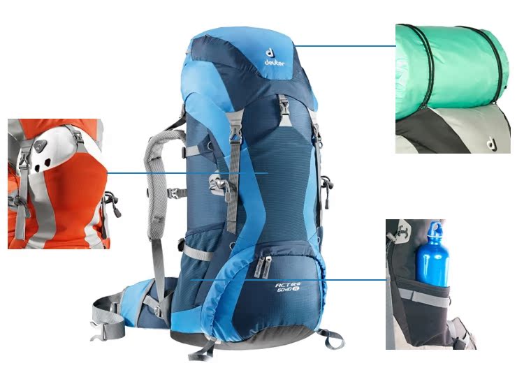 4折 包顺丰 DEUTER\/多特 ATC lite 60+10 背包