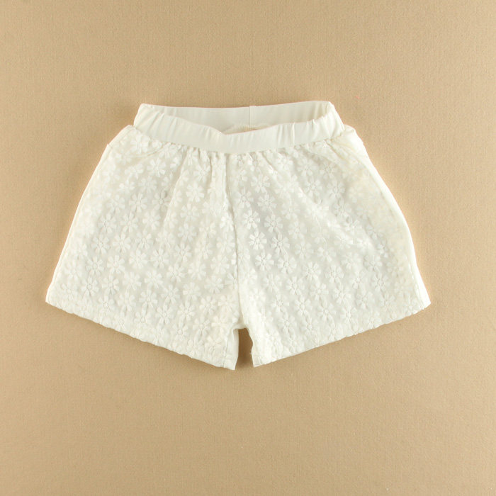 14即墨外贸童装 韩版儿童短裤 <em>女童</em> 蕾丝短裤 