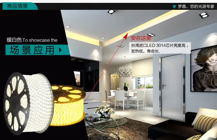 светодиодный дюралайт MG Led 5050 60 Led 220V светодиодный дюралайт MG Led 5050 60 Led 220V
