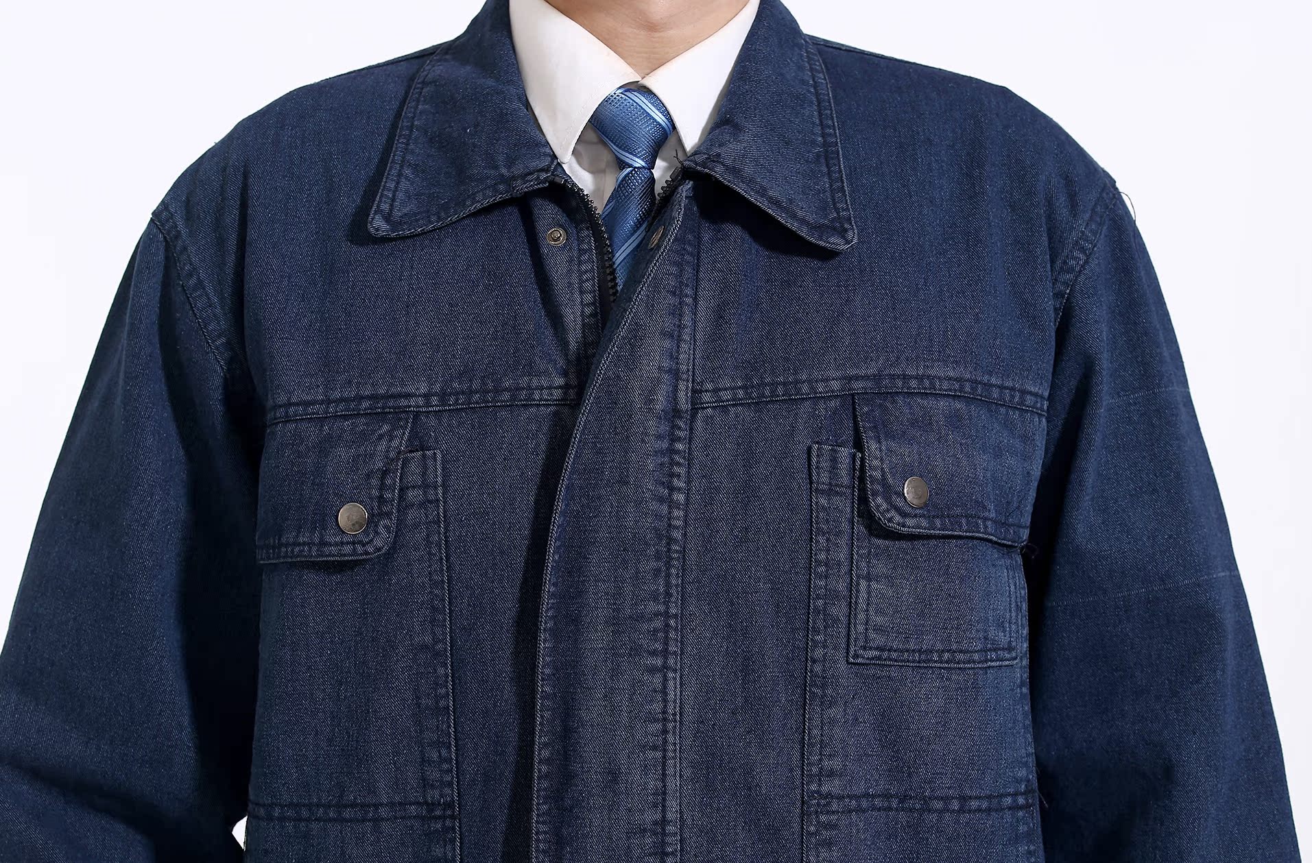 牛仔电焊工作服套装男牌子品质好 新款好用