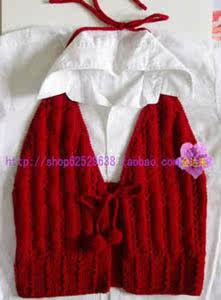 棒针编织羊毛线吊带背心 韩版<em>马甲春秋百搭</em>小