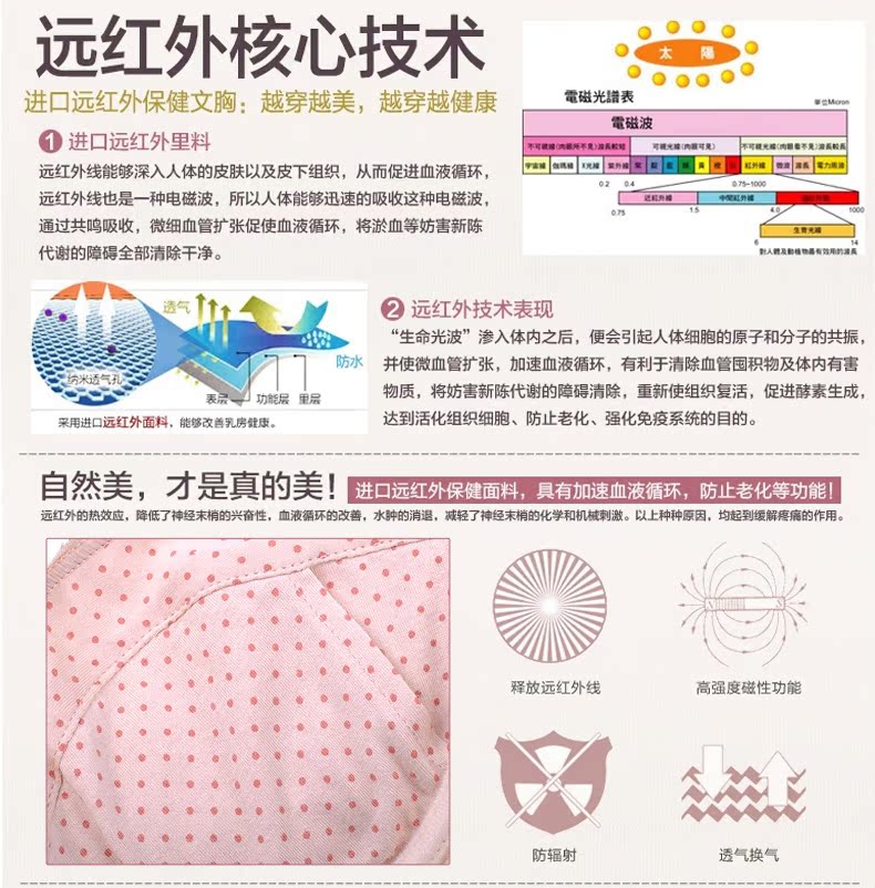 韩姿娜 新款 双色立体蕾丝 <em>纯棉</em>女士内衣 聚拢侧