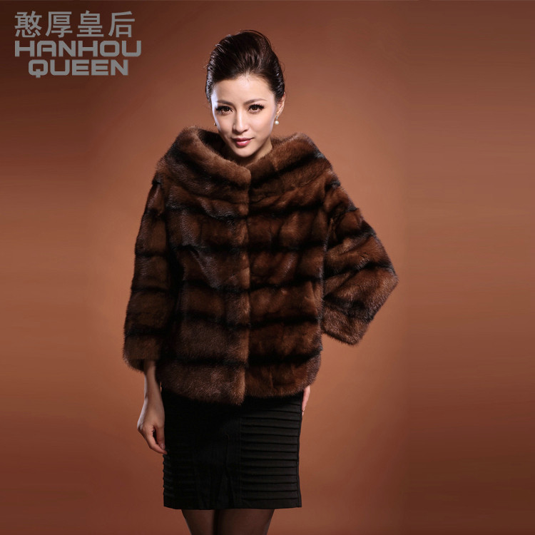 【憨厚皇后 2013韩版新款 <em>短款</em> 水<em>貂皮大衣</em> 女