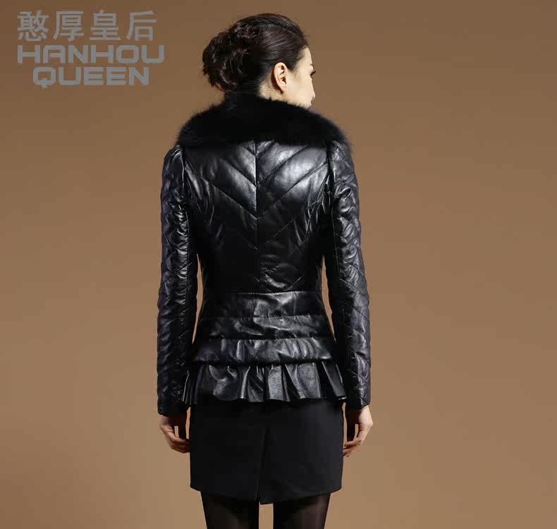 【<em>憨厚皇后</em>2013皮羽绒服 海宁真皮<em>皮衣</em> 绵羊皮