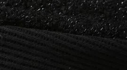 SA2013秋装新款女装PU拼接大翻领线衣<em>毛衣</em>开