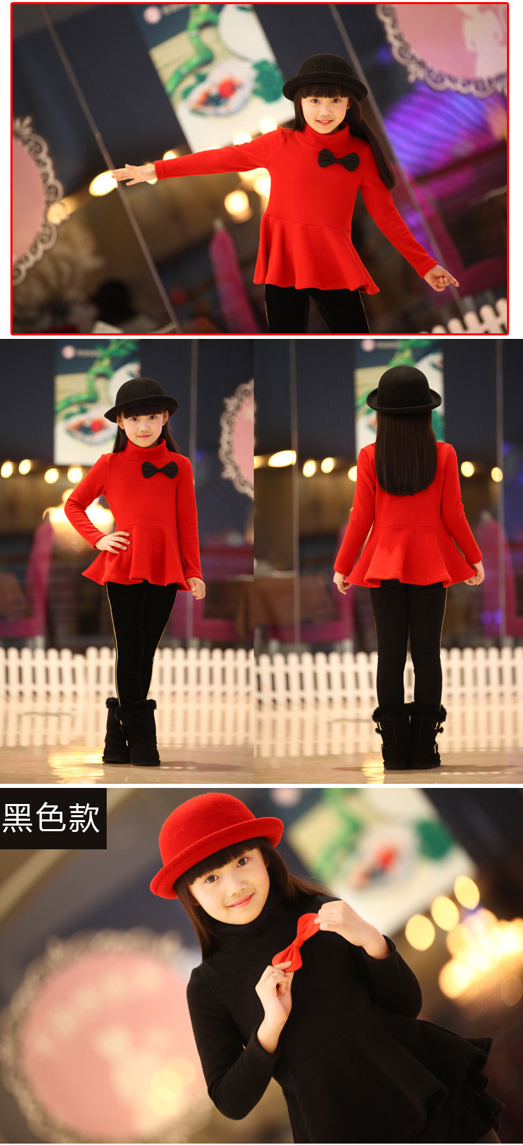 BananaPapaya Flute Shakespeare 2013 new style women kids children's thick cashmere sweater at the end of wild sweater