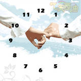 飞天西油30*30CM数字油画系列&mdash;爱情指针Y24008
