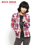 【Tmall清仓季】百家好BASICHOUSE冬装休闲格子衬衫HKWS721A