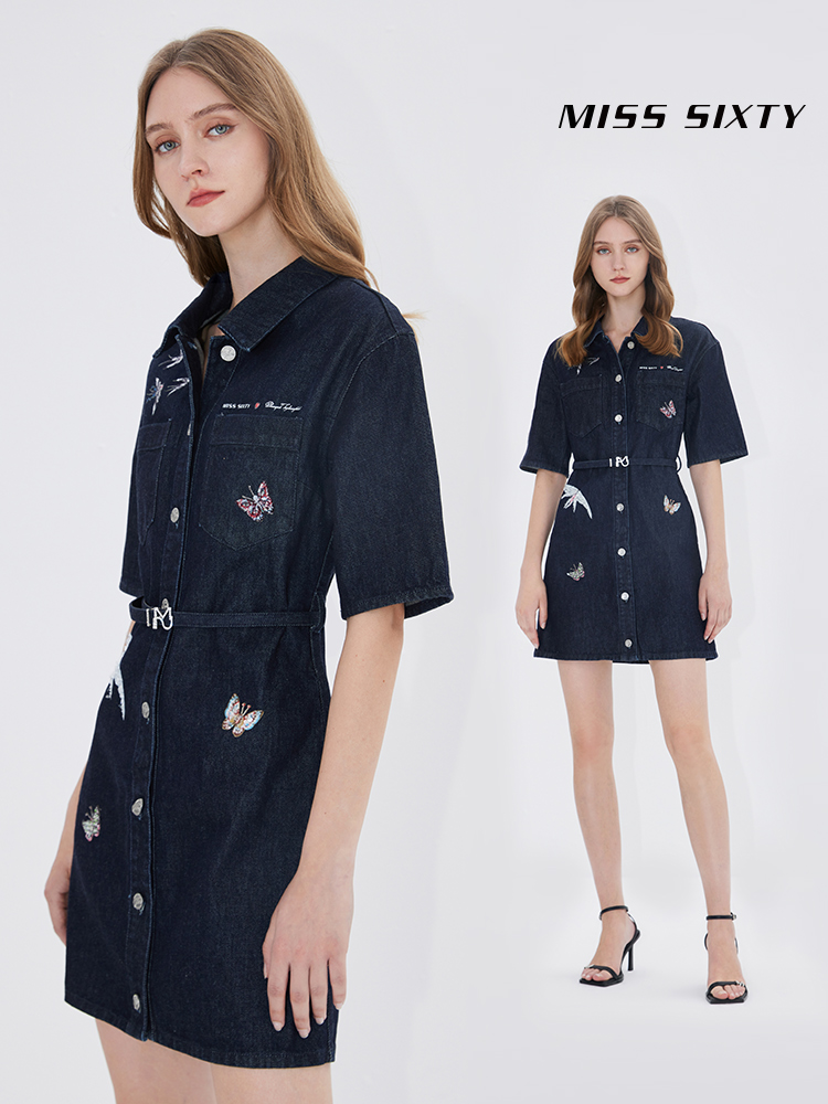 Miss Sixty   X   PHANNAPAST22 spring and autumn The new angel series cowboy Dress