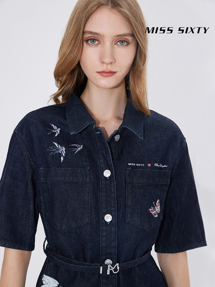 Miss Sixty   X   PHANNAPAST22 spring and autumn The new angel series cowboy Dress