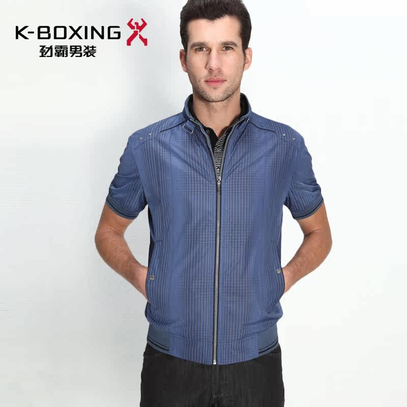 劲霸男装jacket <em>夏装</em>夹克 <em>男士</em>短袖<em>薄款</em>修身立