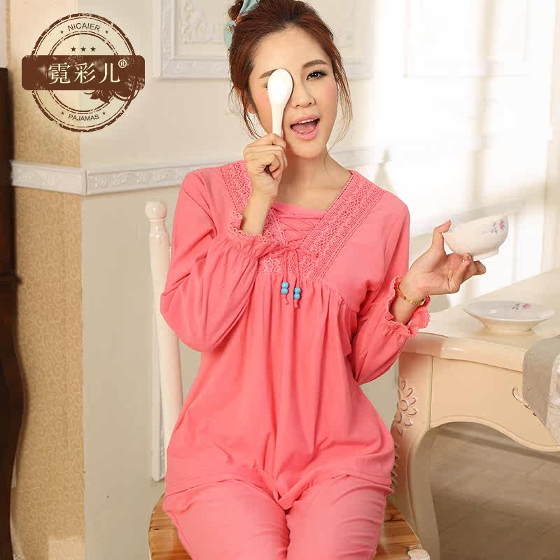 <em>霓彩儿</em>长袖<em>睡衣</em>女士<em>春秋</em>居家服套|一淘网优惠