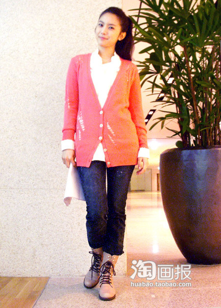 混搭范儿强势登场!韩国<em>美女明星秀</em>初冬私服_穿