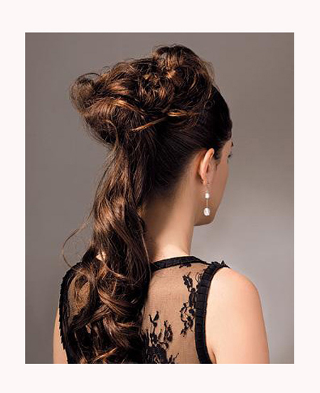 手把手教你最漂胖圆脸的发型亮的盘发方法_m