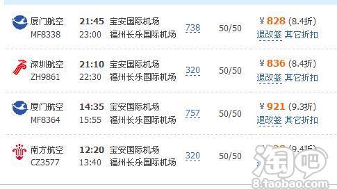 求购4月2号1人从深圳到福州5号2人返回机票–