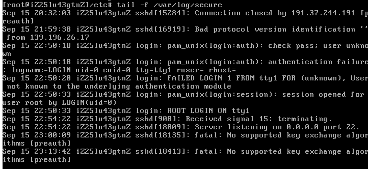 ECS ssh无法登陆,提示fatal: No supported key