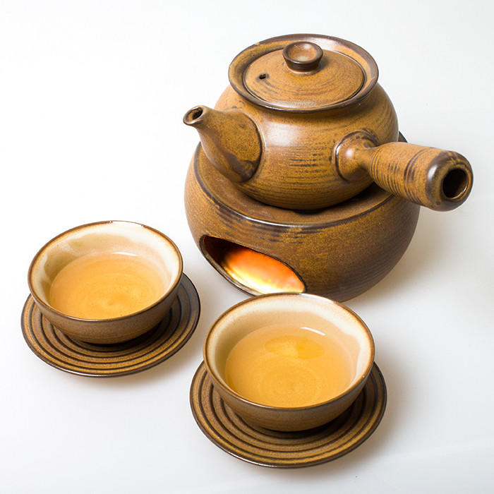 日式粗陶煮茶炉套装
