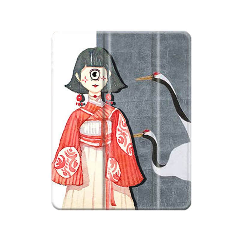 鹤少女日式ipad保护套
