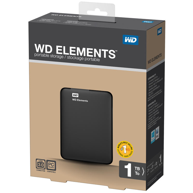 送包 wd西部数据 1t 移动硬盘 1tb usb3.0