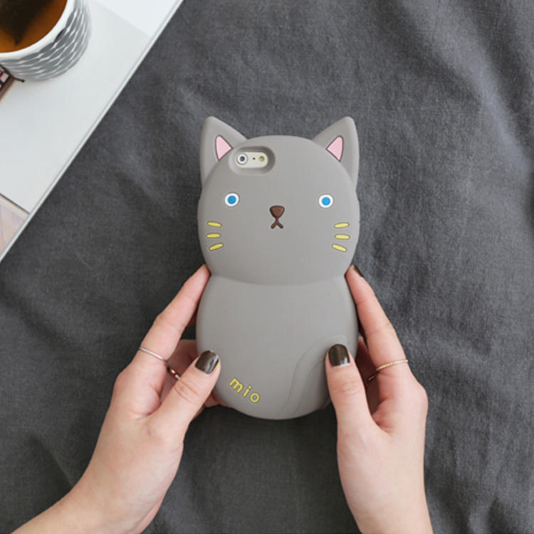 可爱猫咪苹果6手机壳 4.7寸防摔硅胶保护套