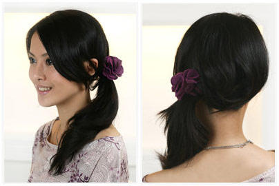 束怎样扎<em>头发</em>好看花侧马尾 熟女也梳出少女味